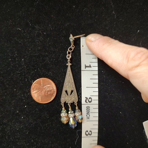 Lori Frantz-Koenig Bundle Hand Beaded Austrian Crystals Brass Necklace E… - Picture 16 of 16